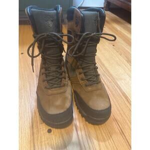 Men's Herman Survivors Brown Leather Round Safety Toe Work Boots Size 9 Wide